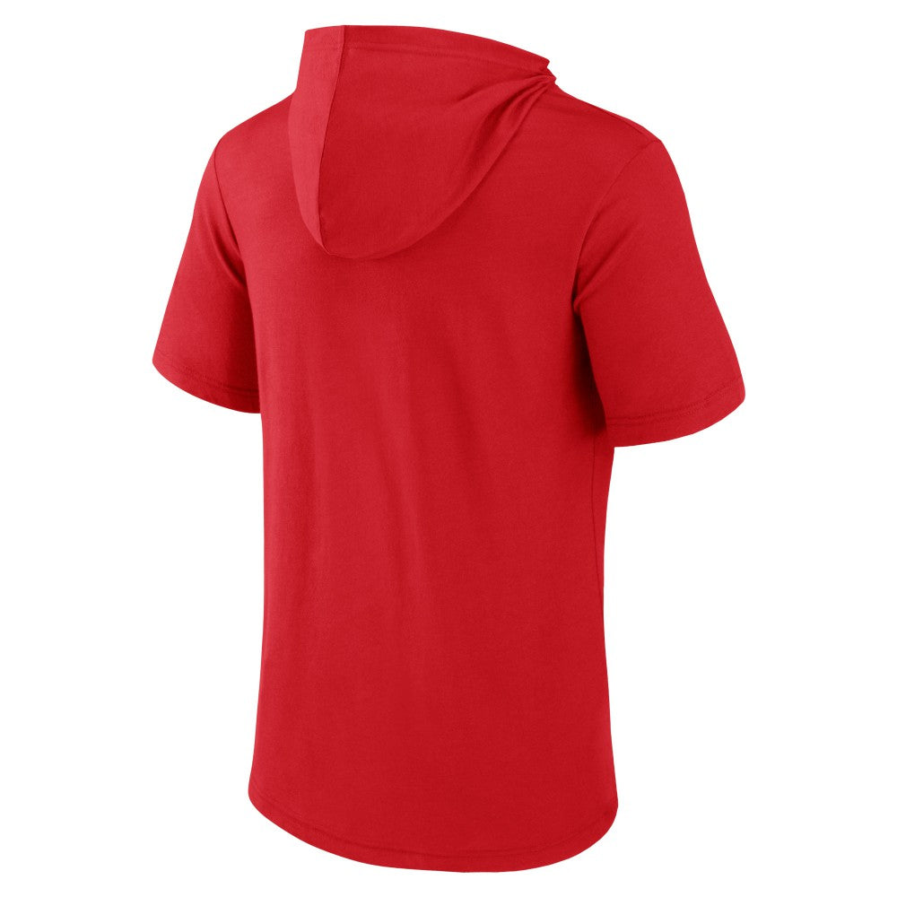 Los Angeles Angels Iconic Rebel Short Sleeve Hooded Top Red