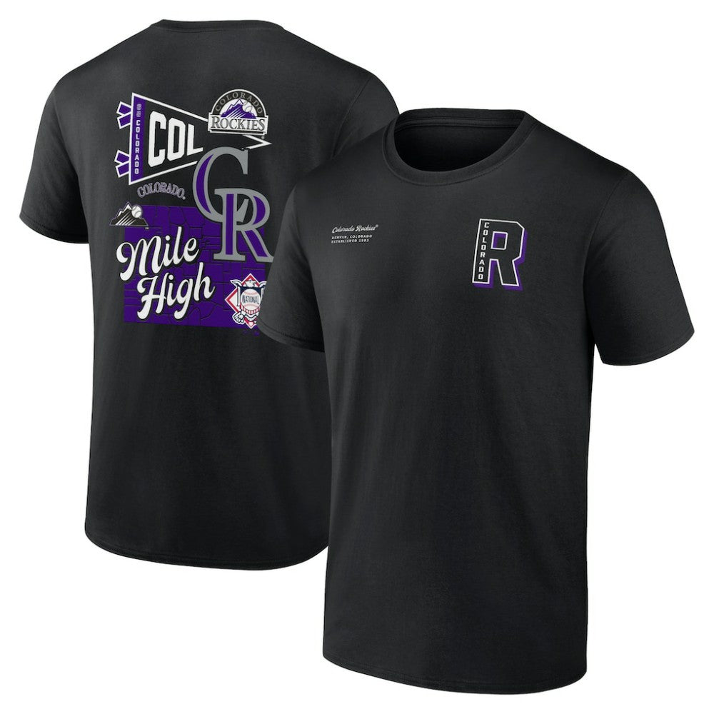 Colorado Rockies Split Zone T-Shirt Black