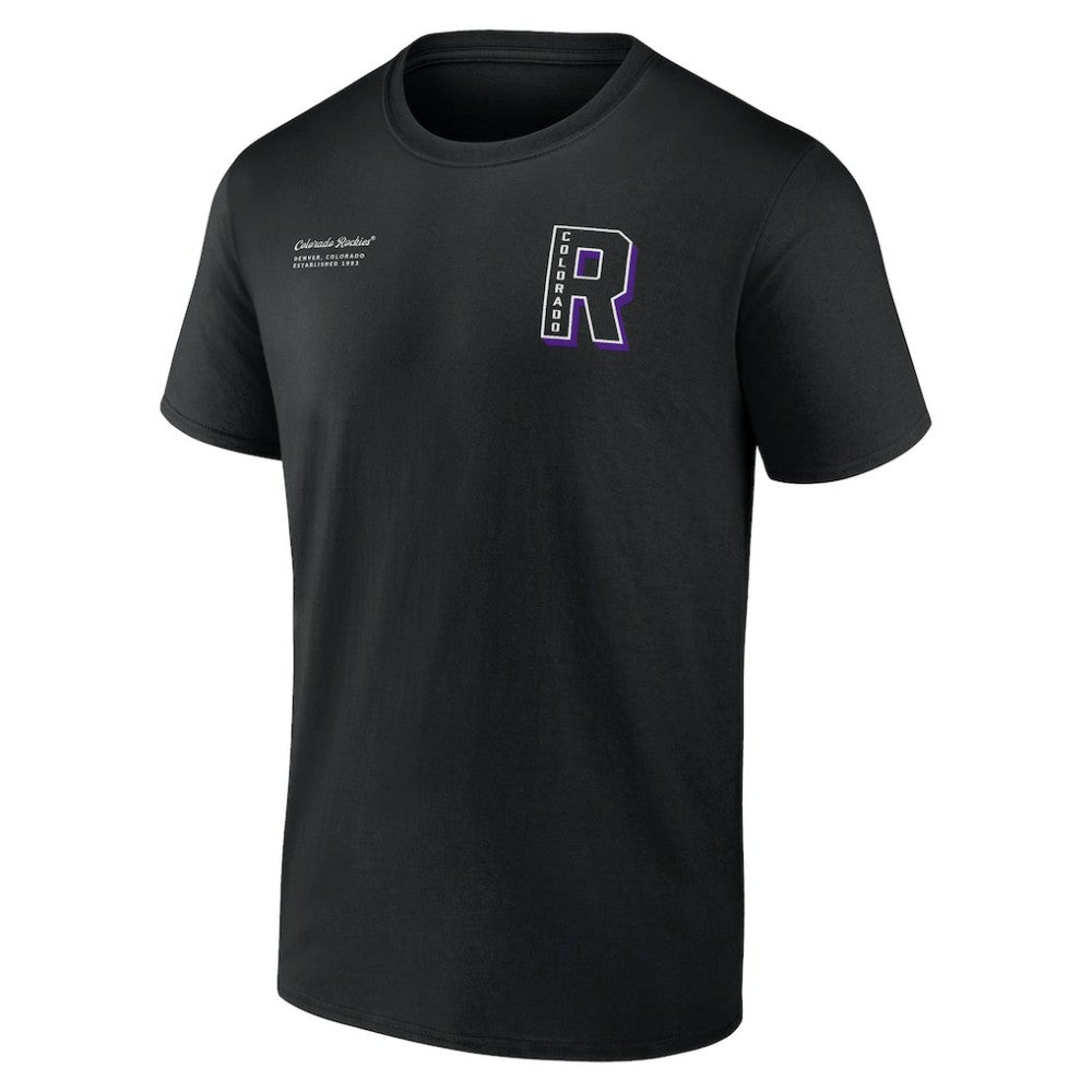 Colorado Rockies Split Zone T-Shirt Black