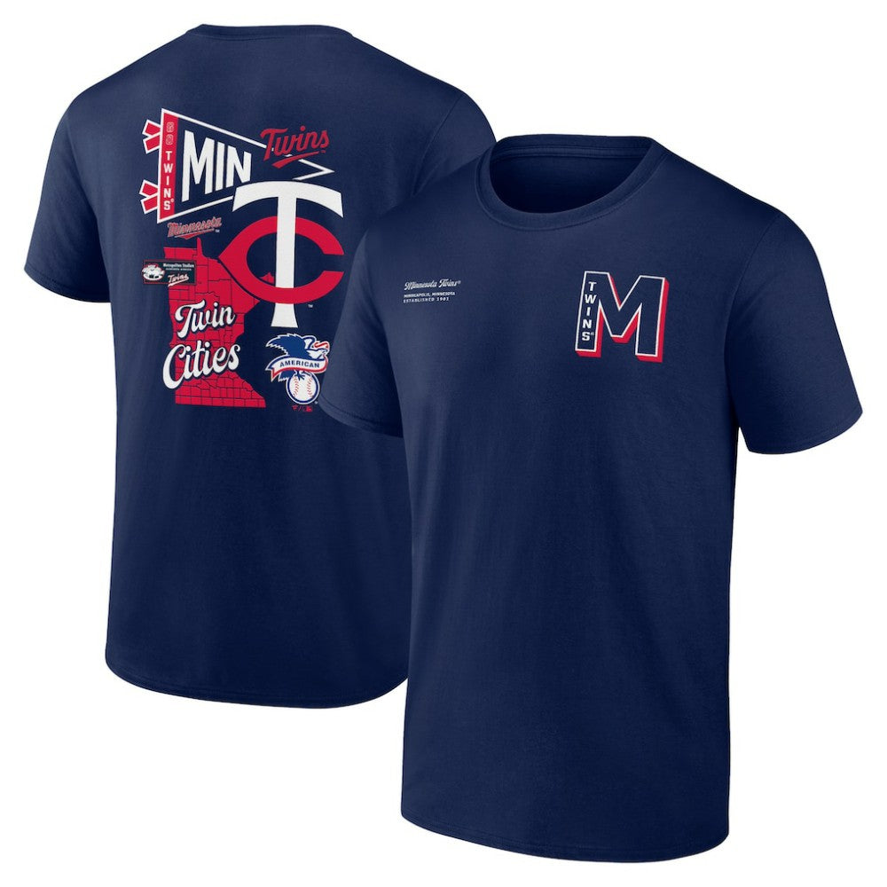 Minnesota Twins Split Zone T-Shirt Navy