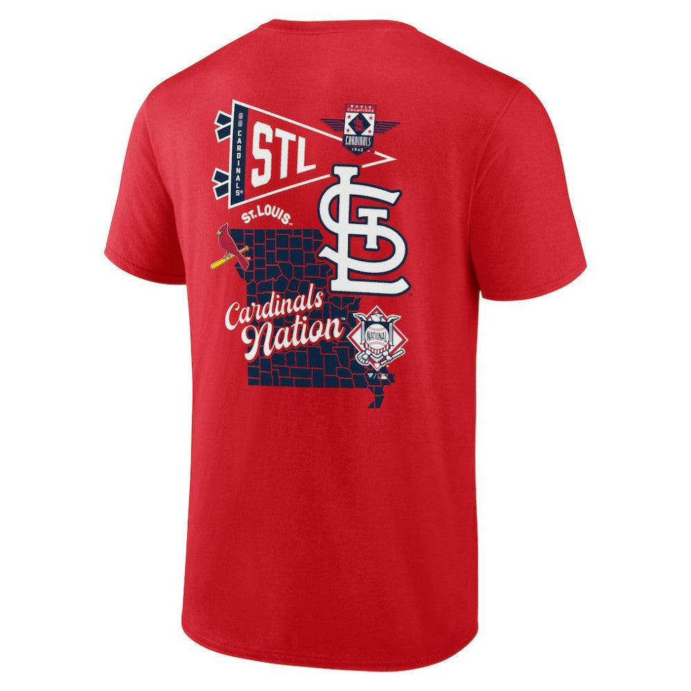 St. Louis Cardinals Split Zone T-Shirt Red