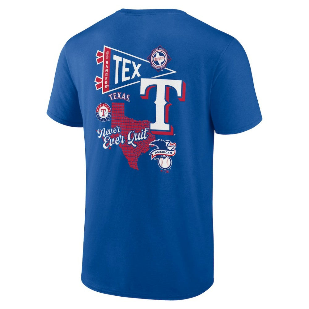 Texas Rangers Split Zone T-Shirt Royal