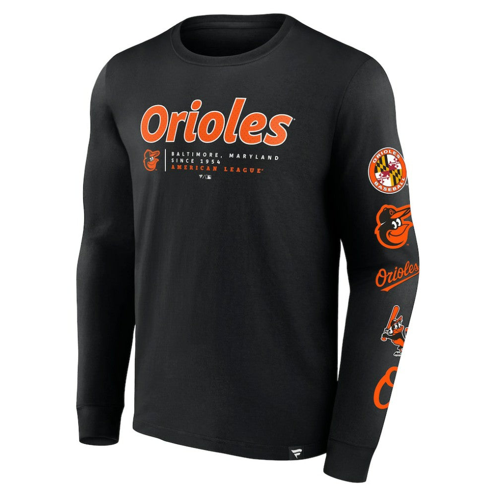 Baltimore Orioles Strike the Goal Long Sleeve T-Shirt Black