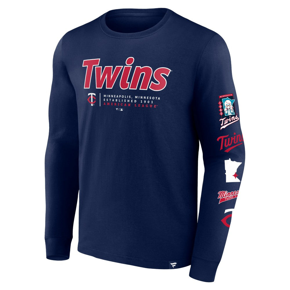 Minnesota Twins Strike the Goal Long Sleeve T-Shirt Navy