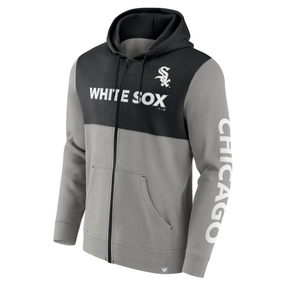 Chicago White Sox Ace Hoodie Full-Zip Sweatshirt Gray/Black