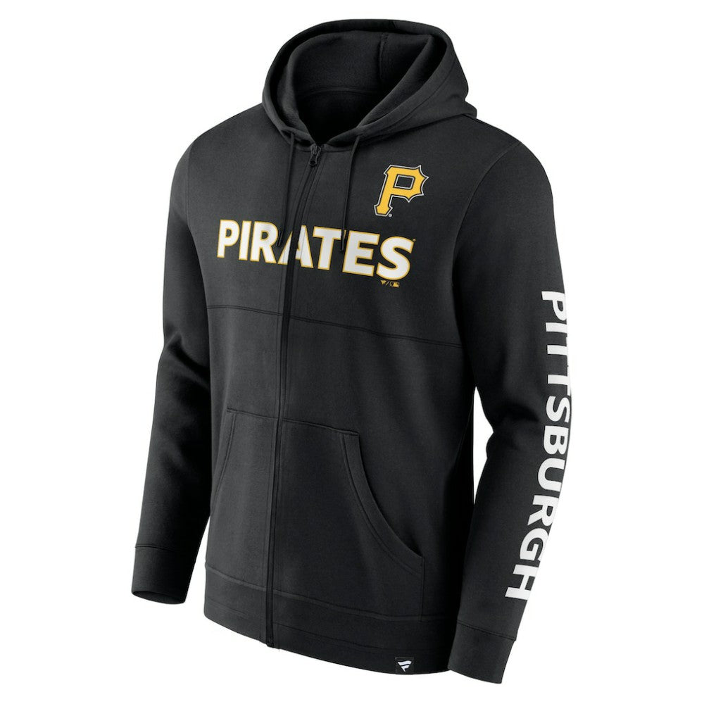 Pittsburgh Pirates Ace Hoodie Full-Zip Sweatshirt Black