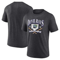 Tampa Bay Rays Home Team Tri-Blend T-Shirt Heather Charcoal