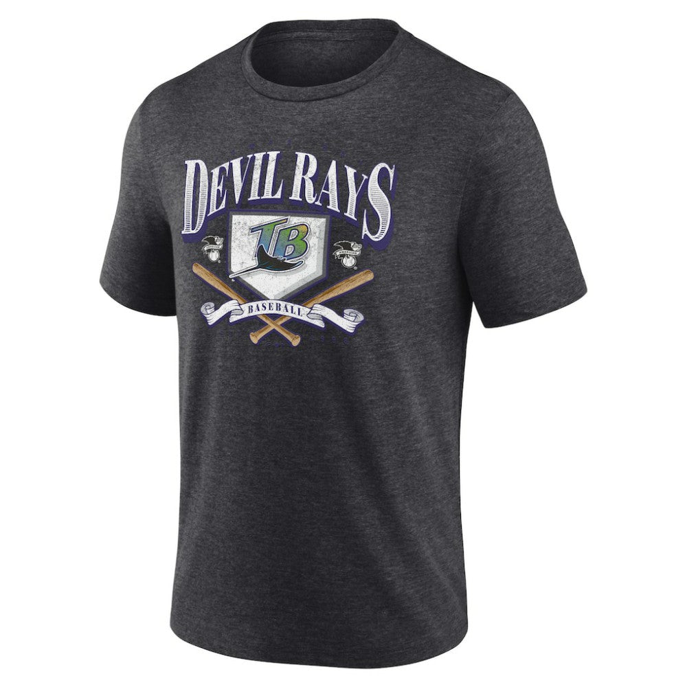 Tampa Bay Rays Home Team Tri-Blend T-Shirt Heather Charcoal