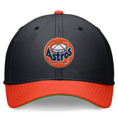 Houston Astros Cooperstown Collection Rewind Swooshflex Performance Hat Navy/Orange