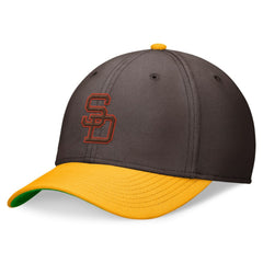 San Diego Padres Cooperstown Collection Rewind Swooshflex Performance Hat Brown/Gold