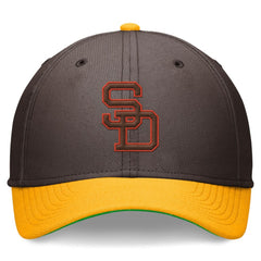 San Diego Padres Cooperstown Collection Rewind Swooshflex Performance Hat Brown/Gold