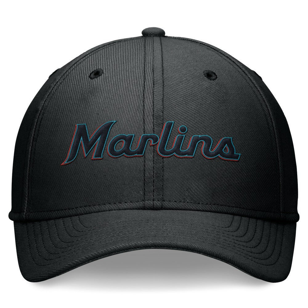 Miami Marlins Performance Flex Hat Black
