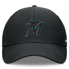 Miami Marlins Club Performance Adjustable Hat Black
