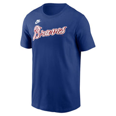 Hank Aaron Atlanta Braves Cooperstown Collection Fuse Name & Number T-Shirt Royal