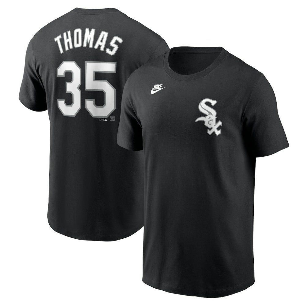 Frank Thomas Chicago White Sox Cooperstown Collection Fuse Name & Number T-Shirt Black