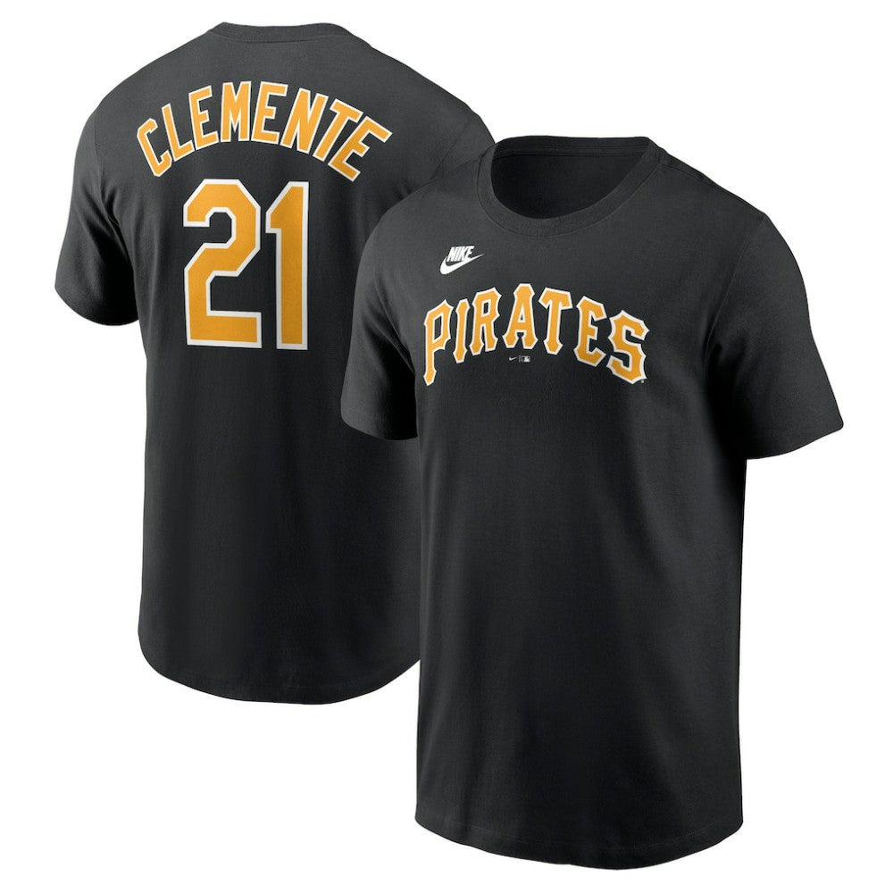 Roberto Clemente Pittsburgh Pirates Fuse Name & Number T-Shirt Black