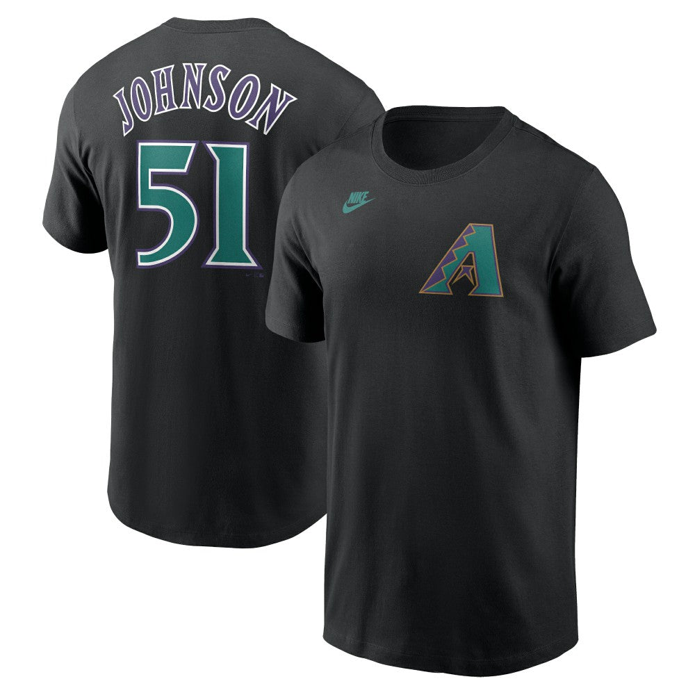 Randy Johnson Arizona Diamondbacks Fuse Name & Number T-Shirt Black