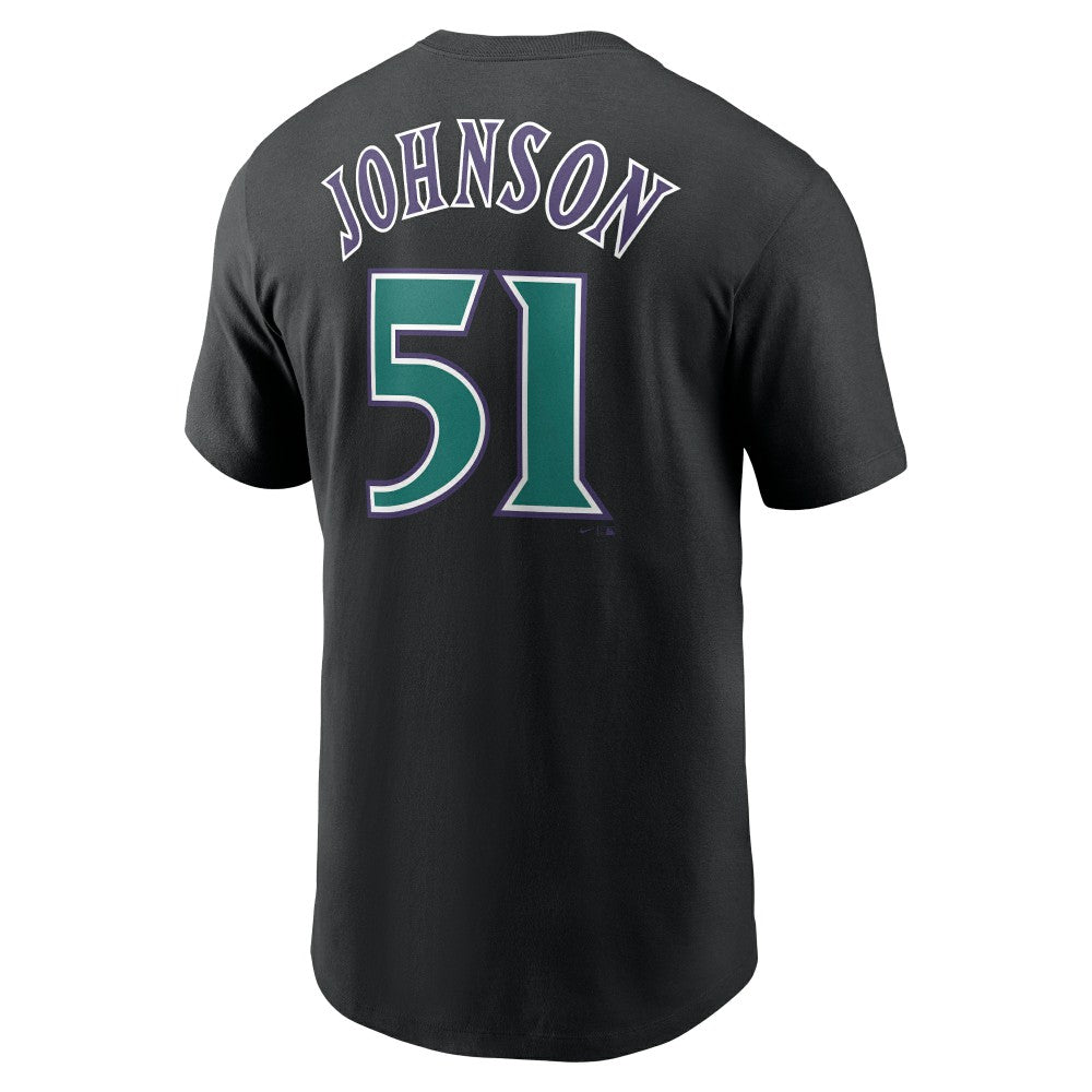 Randy Johnson Arizona Diamondbacks Fuse Name & Number T-Shirt Black