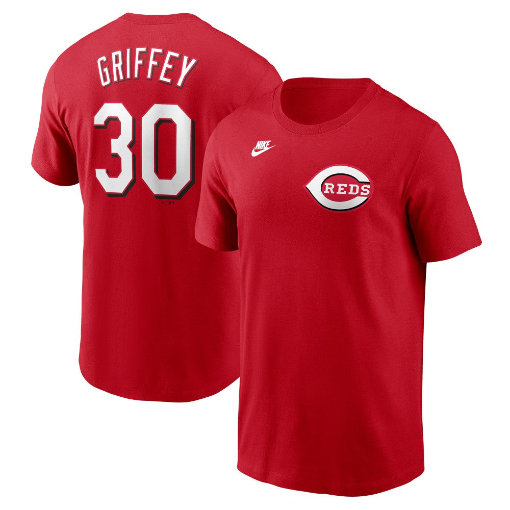 Ken Griffey Jr. Cincinnati Reds Fuse Name & Number T-Shirt Red