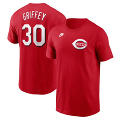 Ken Griffey Jr. Cincinnati Reds Fuse Name & Number T-Shirt Red