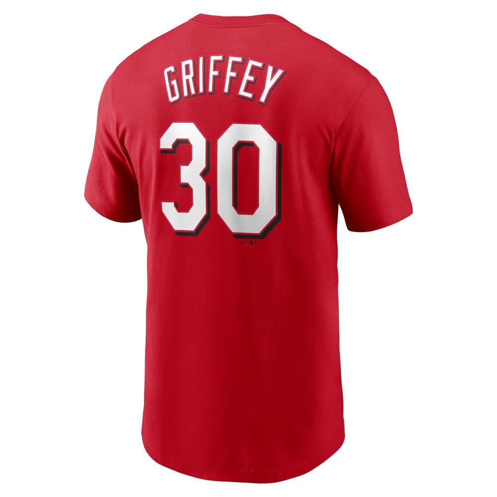 Ken Griffey Jr. Cincinnati Reds Fuse Name & Number T-Shirt Red