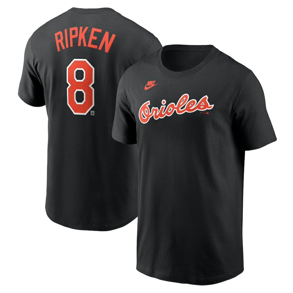 Cal Ripken Jr. Baltimore Orioles Fuse Name & Number T-Shirt Black