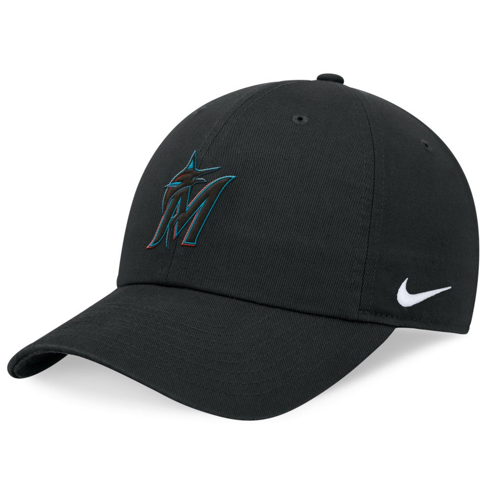 Miami Marlins Club Adjustable Hat Black
