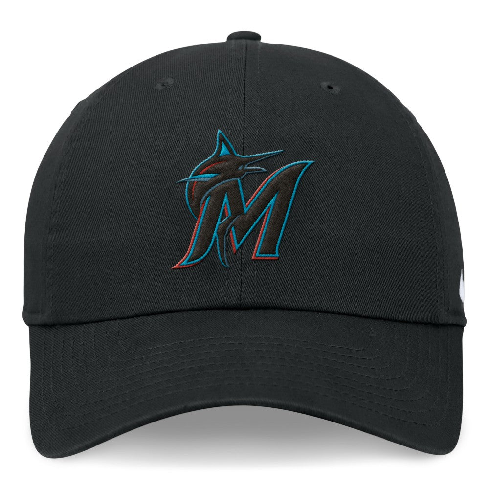 Miami Marlins Club Adjustable Hat Black