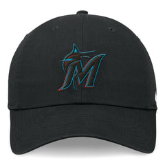Miami Marlins Club Adjustable Hat Black