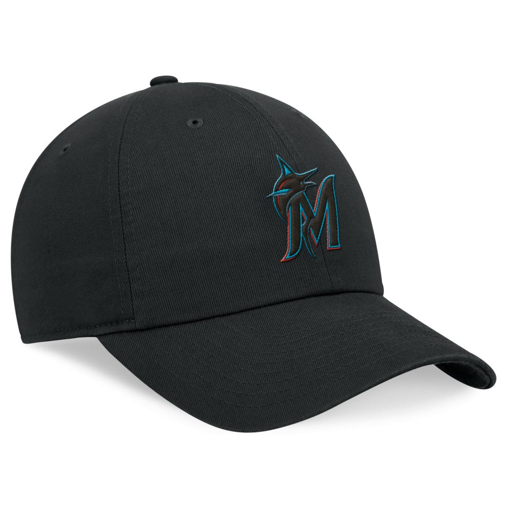 Miami Marlins Club Adjustable Hat Black