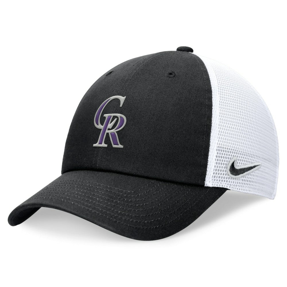 Colorado Rockies Club Trucker Adjustable Hat Black