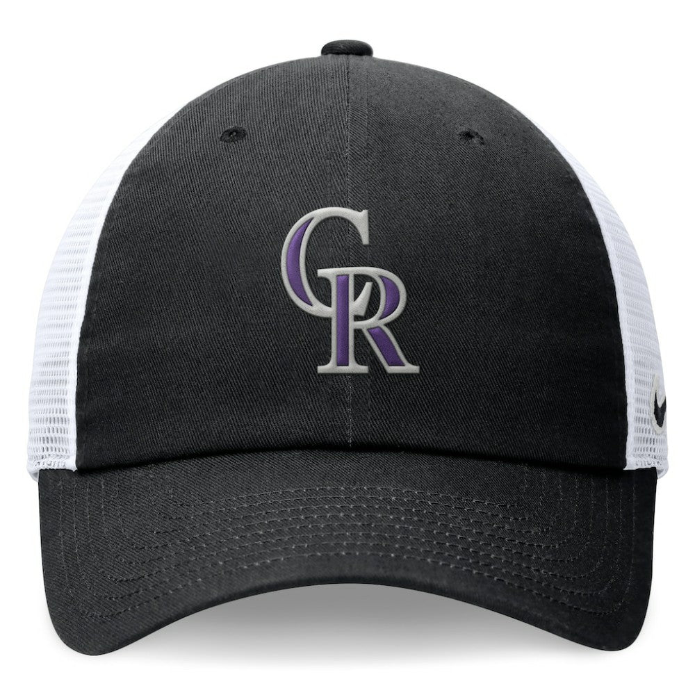 Colorado Rockies Club Trucker Adjustable Hat Black