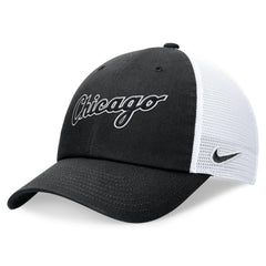 Chicago White Sox Wordmark Adjustable Trucker Hat Black
