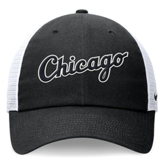 Chicago White Sox Wordmark Adjustable Trucker Hat Black