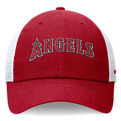 Los Angeles Angels Wordmark Adjustable Trucker Hat Red