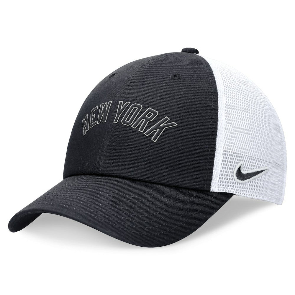 New York Yankees Wordmark Adjustable Trucker Hat Navy
