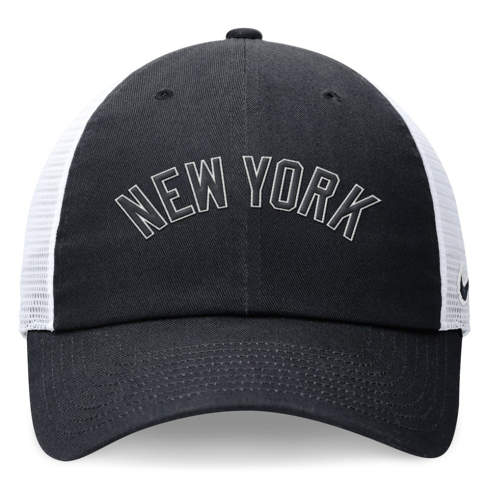 New York Yankees Wordmark Adjustable Trucker Hat Navy