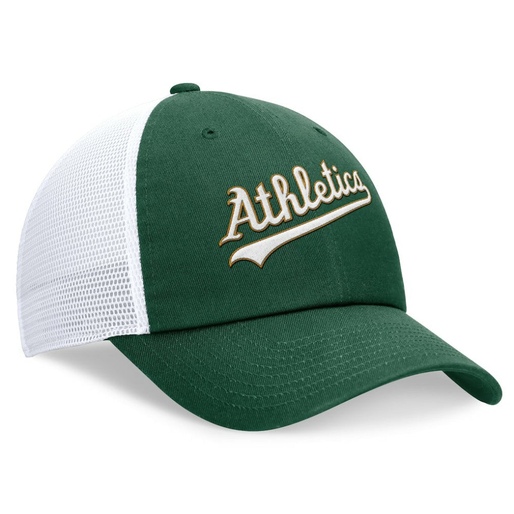 Athletics Wordmark Adjustable Trucker Hat Green