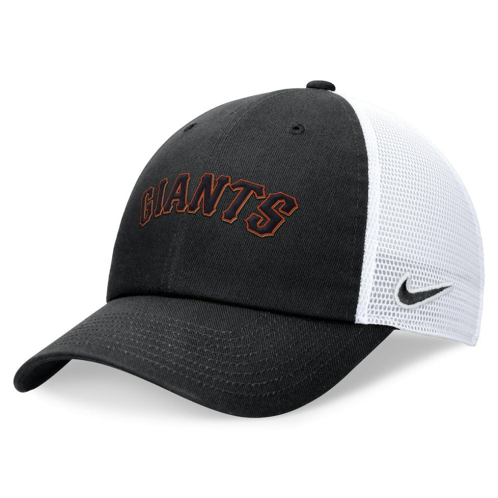 San Francisco Giants Wordmark Adjustable Trucker Hat Black