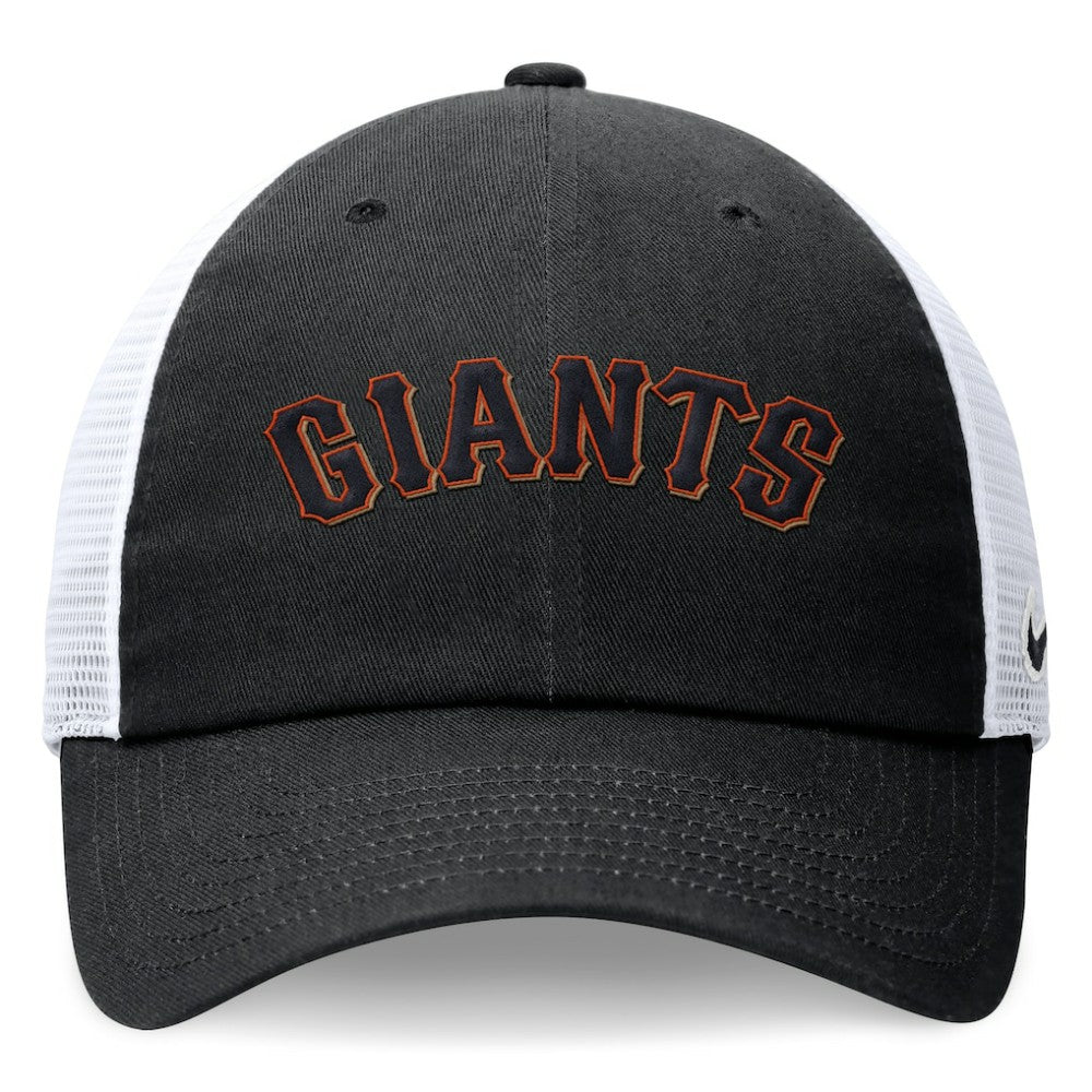 San Francisco Giants Wordmark Adjustable Trucker Hat Black
