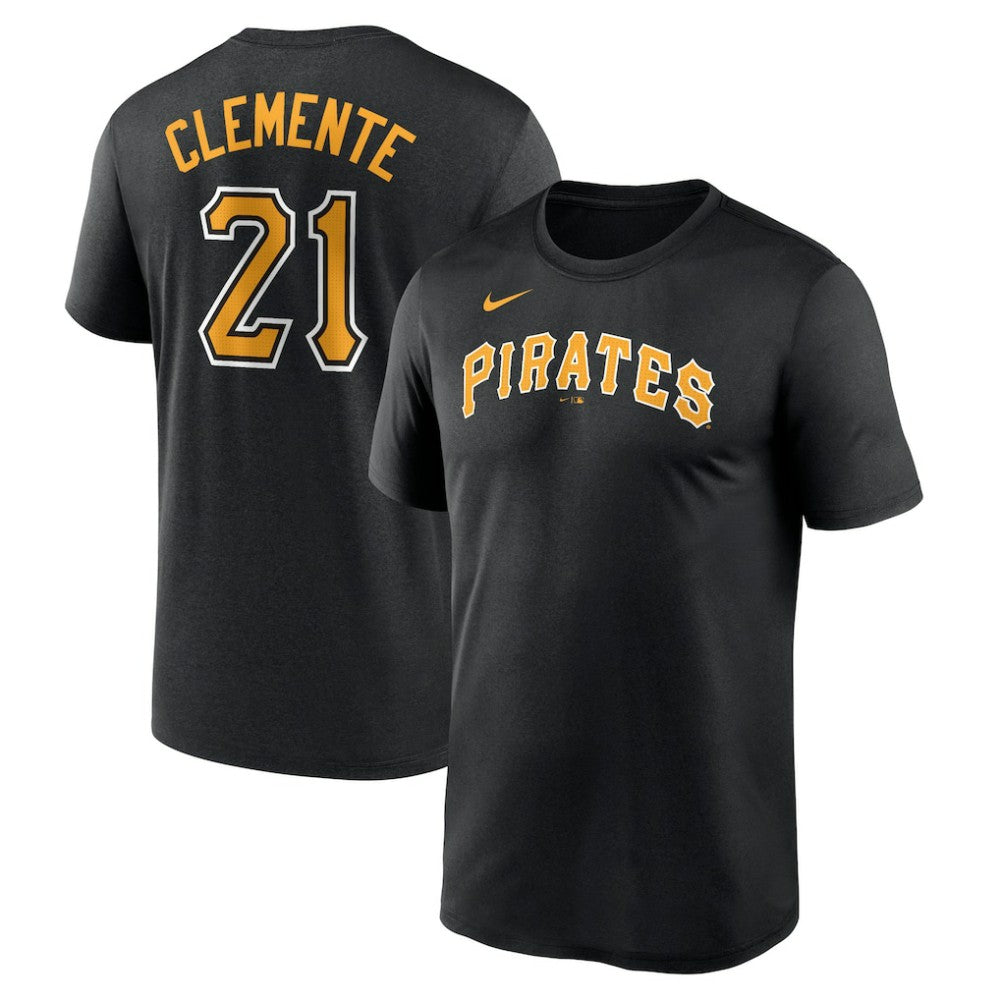 Roberto Clemente Pittsburgh Pirates Legend Name & Number Performance T-Shirt Black