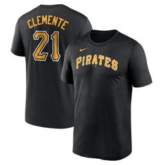 Roberto Clemente Pittsburgh Pirates Legend Name & Number Performance T-Shirt Black