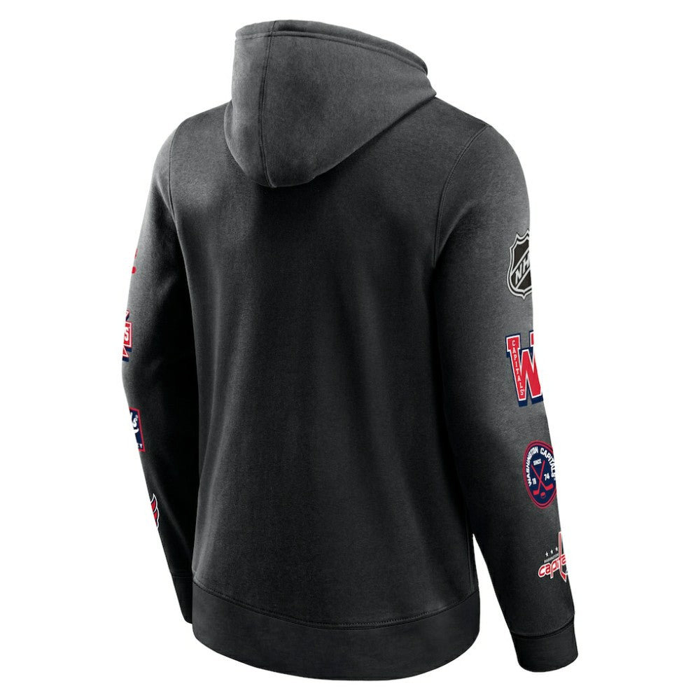 Washington Capitals Fanatics Wild Winner Pullover Hoodie - Black Hoodies