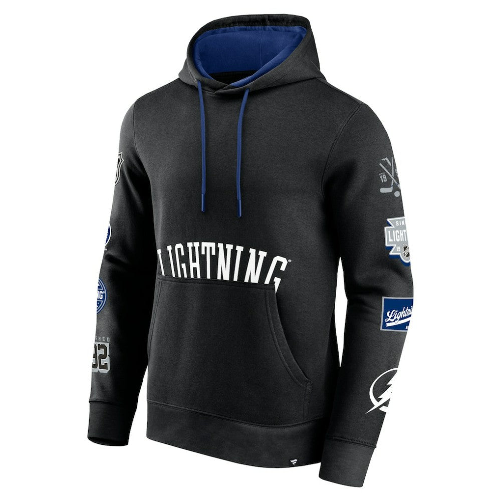 Tampa Bay Lightning Fanatics Wild Winner Pullover Hoodie - Black Hoodies