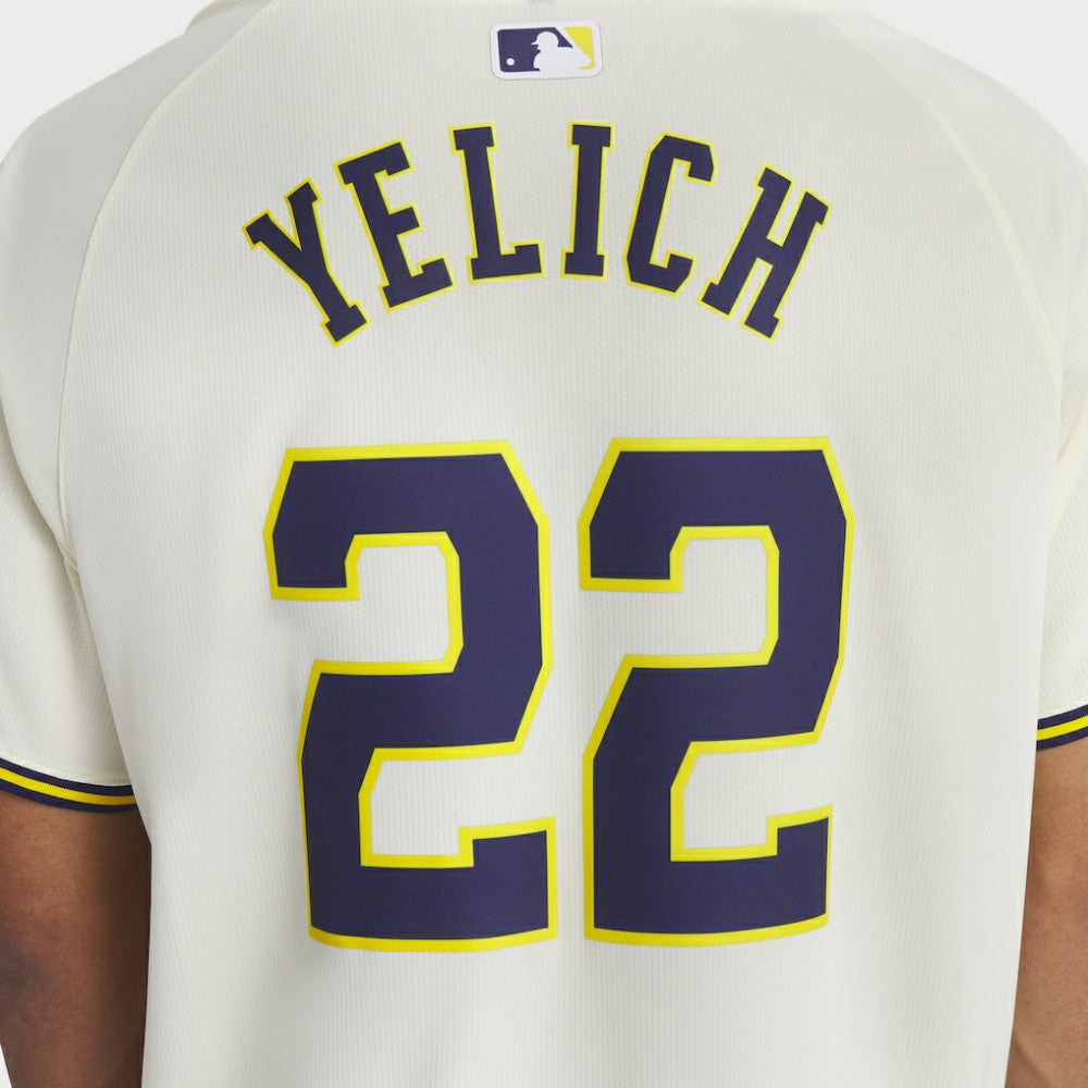 Christian Yelich Milwaukee Brewers Home Limited Player Jersey Cream