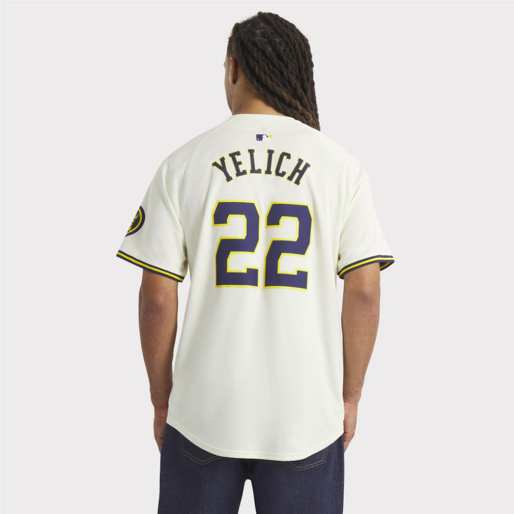 Christian Yelich Milwaukee Brewers Home Limited Player Jersey Cream