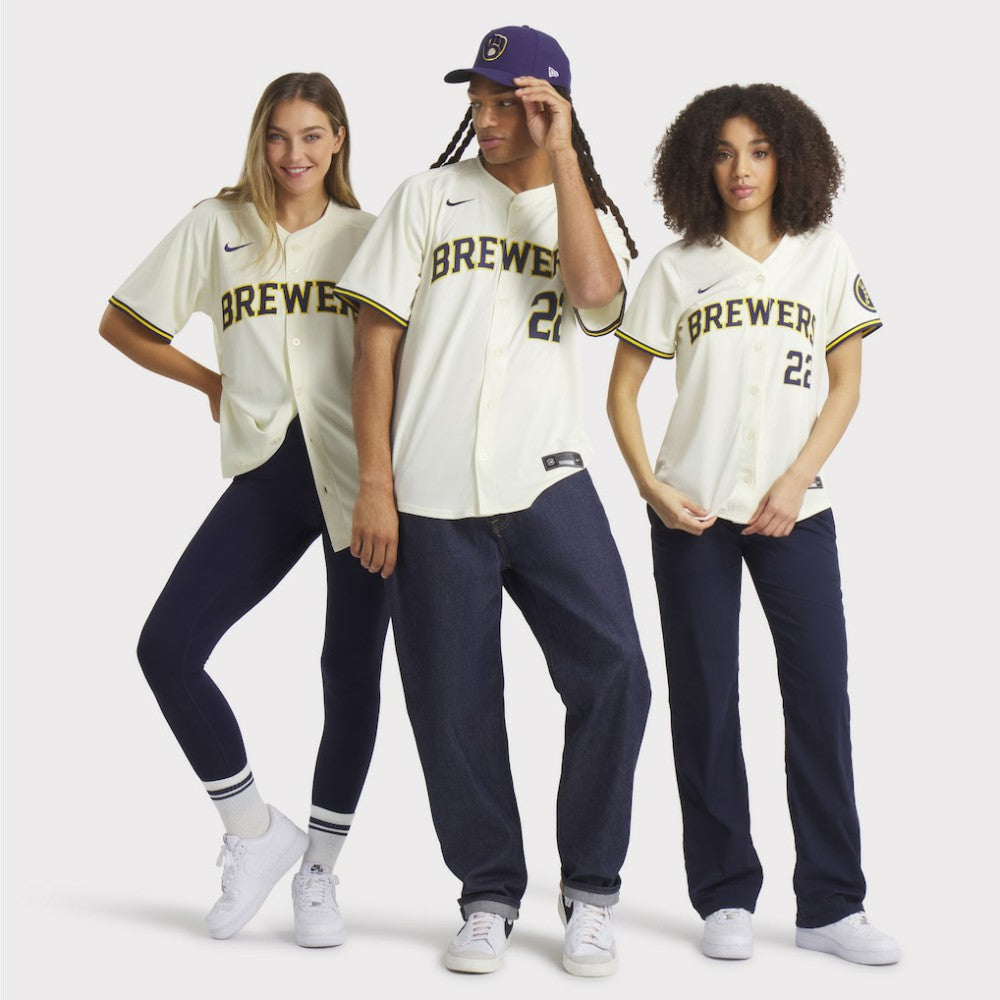 Christian Yelich Milwaukee Brewers Home Limited Player Jersey Cream
