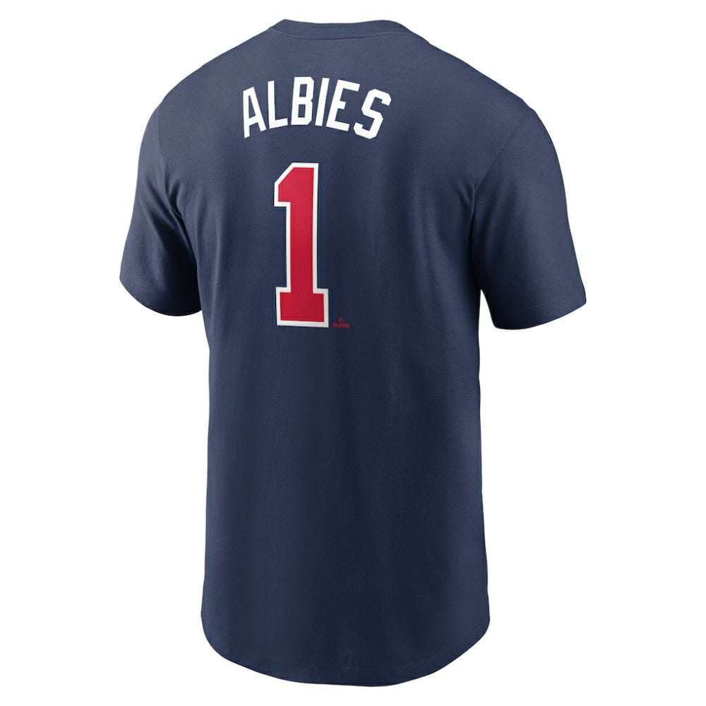 Ozzie Albies Atlanta Braves Fuse Name & Number T-Shirt Navy