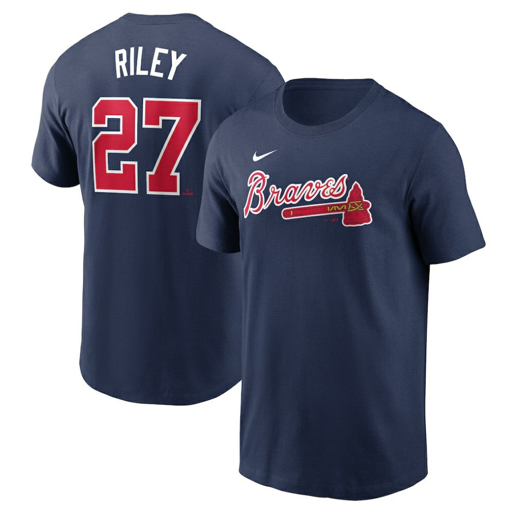 Austin Riley Atlanta Braves Fuse Name & Number T-Shirt Navy