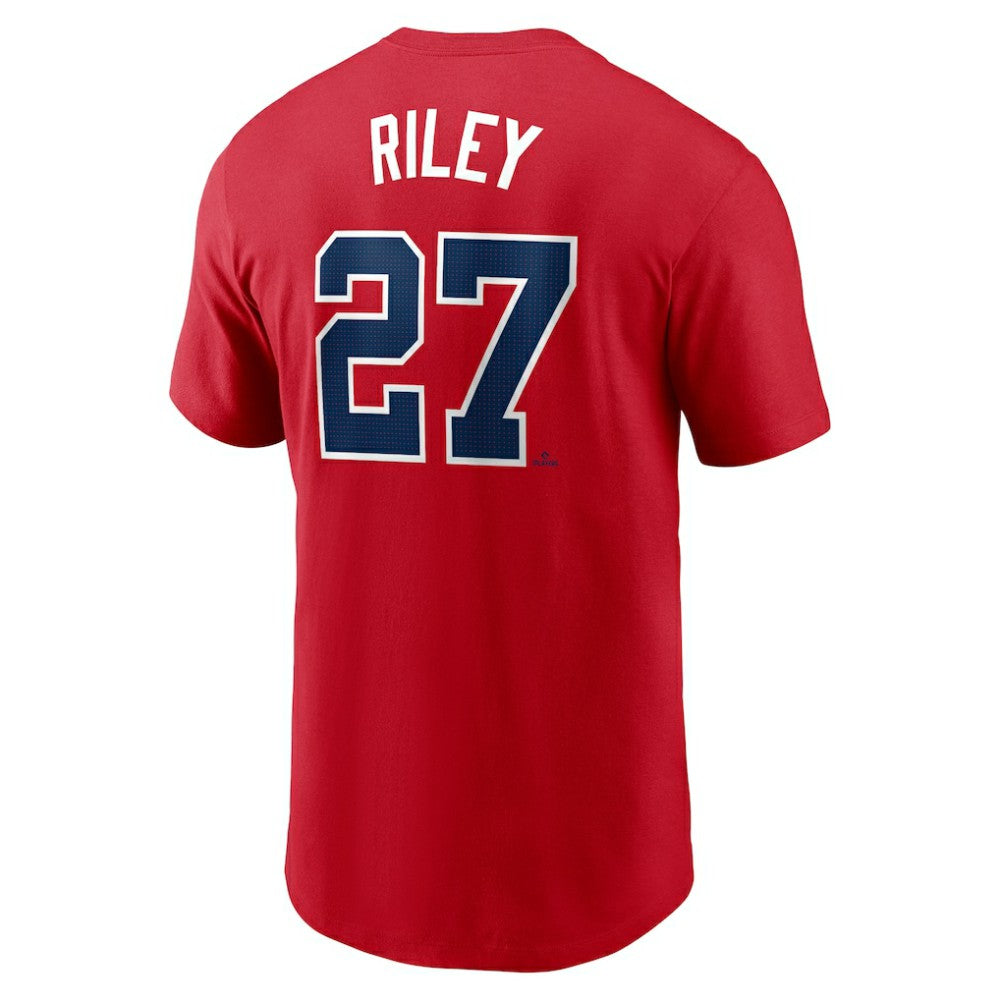 Austin Riley Atlanta Braves Fuse Name & Number T-Shirt Red